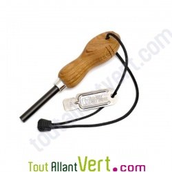 Pierre � feu su�doise Firesteel manche en bois massif ch�ne mod�le BBQ