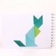 Cartes de figures pour Tangram en bois 3 couleurs