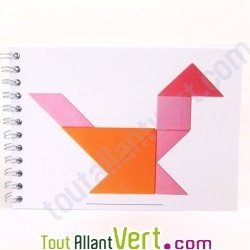 Cartes de figures pour Tangram en bois 3 couleurs