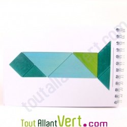 Cartes de figures pour Tangram en bois 3 couleurs