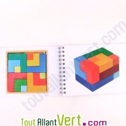 Cartes de figures pour Jeu de construction en bois multi-couleur