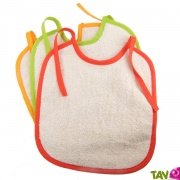 Bavoir en �ponge coton bio, lot de 3, 32 x 28 cm
