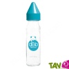 Biberon en verre 240 ml lait, bouchon bleu