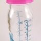 Biberon en verre sans BPA 110 ml, bouchon rose