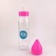 Biberon en verre sans BPA 110 ml, bouchon rose
