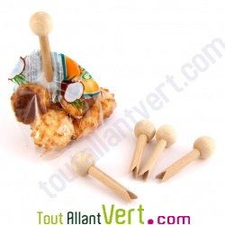 3 Pinces pour sachets en bois