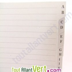 R�pertoire recycl� � spirale beige, 21 x 11 cm