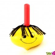 Toupie jaune en bois certifi