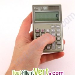 Calculatrice de poche solaire recycl�e, Canon
