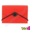 Etui porte carte de visite, rouge, carton recycl�