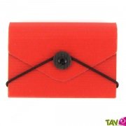 Etui porte carte de visite, rouge, carton recycl�