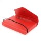 Etui porte carte de visite, rouge, carton recycl�