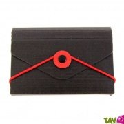 Etui porte carte de visite, noir, carton recycl�