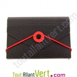 Etui porte carte de visite, noir, carton recycl�