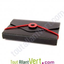 Etui porte carte de visite, noir, carton recycl�