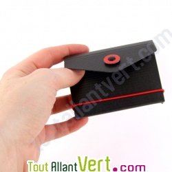 Etui porte carte de visite, noir, carton recycl�