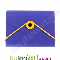 Etui porte carte de visite, bleu, carton recycl�