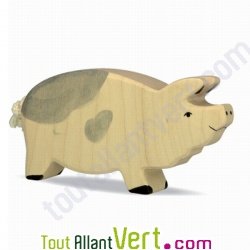 Cochon tach� en bois 7 cm