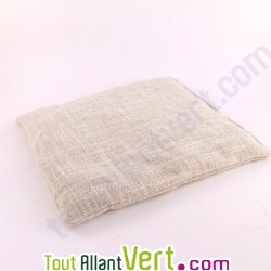 Bouillotte noyaux de cerise en lin naturel 20X20 cm