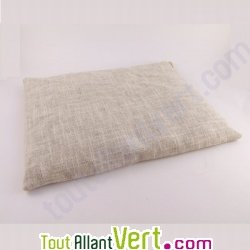 Bouillotte noyaux de cerise naturel 27X20 cm coton lin, naturel