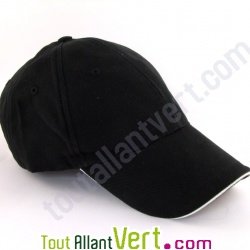 Casquette coton bio, noire