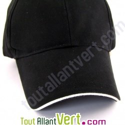 Casquette coton bio, noire