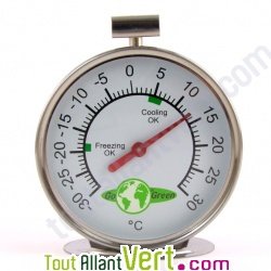 Thermom�tre cong�lateur et r�fr�girateur inox rond
