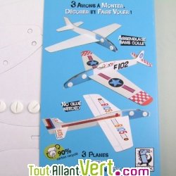 Mes Z\'avions, 3 avions carton recycl  construire et dcorer