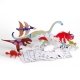 Dino Dulos, 12 Dinosaures carton recycl� � construire