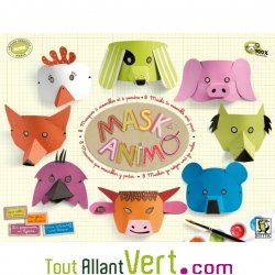 Mask Animo, 8 masques carton recycl� � construire