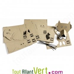 Mask Animo, 8 masques carton recycl� � construire