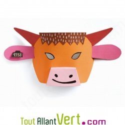 Mask Animo, 8 masques carton recycl� � construire