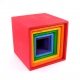 Cube empilable color� en bois