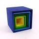 Cube empilable color� en bois, 36cm