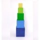 Cube empilable color� en bois, 36cm