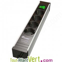 Multiprise blinde 4 prises avec interrupteur bipolaire Danell
