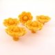 Bougie flottante fleur jaune 100% cire d\'abeille, lot de 5