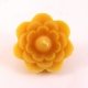 Bougie flottante fleur jaune 100% cire d\'abeille, lot de 5