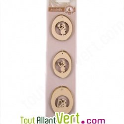 3 Suspensions en bois pour No�l, anges
