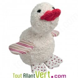 Peluche Canard en laine vierge et coton bio, 26 cm