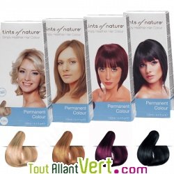 Teinture permanente coloration bio pour cheveux sans ammoniaque Tints of Nature