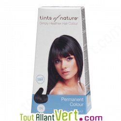 Teinture permanente coloration bio pour cheveux 1N Noir Naturel