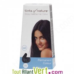 Teinture permanente coloration bio pour cheveux 2N Brun Naturel