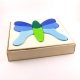 Jeu d\'�veil puzzle cr�atif 4 papillons en bois multicouleurs 21x21cm