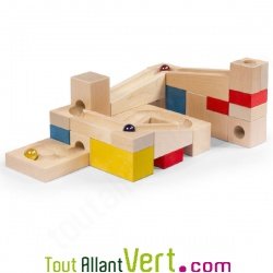 Ch�teau toboggan � billes en bois , 33 �l�ments
