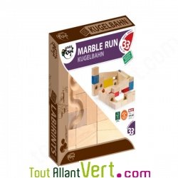 Ch�teau toboggan � billes en bois , 33 �l�ments