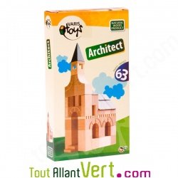 Kit de construction Eglise Architecte en bois  63 pi�ces