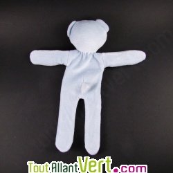 Nounours Ted en coton bio I Like 100% organic cotton Bleu