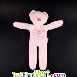 Nounours Ted en coton bio I Like 100% organic cotton Rose
