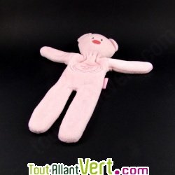 Nounours Ted en coton bio I Like 100% organic cotton Rose